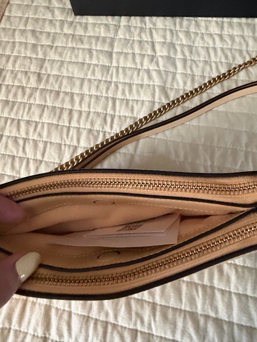 Coach Audrey Leather Crossbody in vanilla with Gold Hardware - Picture 5 of 9